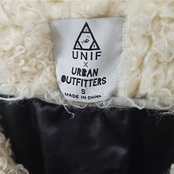 UNIF X Urban Outfitters furry moto jacket. Sz small but oversized,  like new - Picture 4 of 6